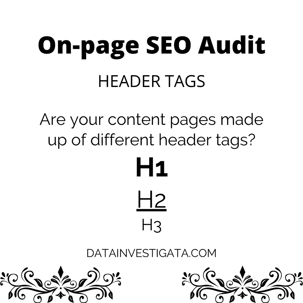 How to use Header Tags in your content pages to make it reader friendly.