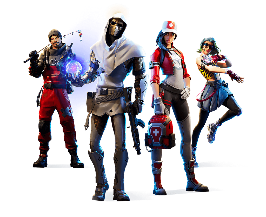 Characters from the Fortnite game