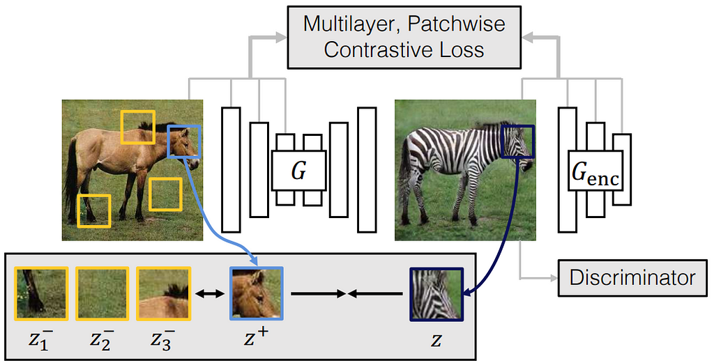 Patchwise contrastive learning structure