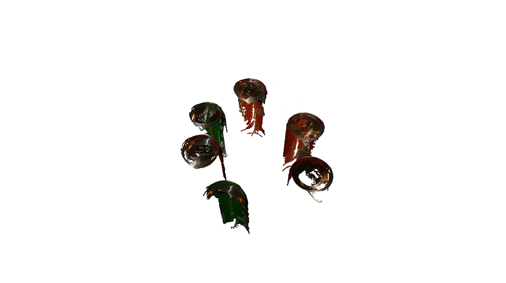 Cleaned 3D point cloud output after Vitreous SOR filtering showing eliminated specular artifacts and sensor ghost points.