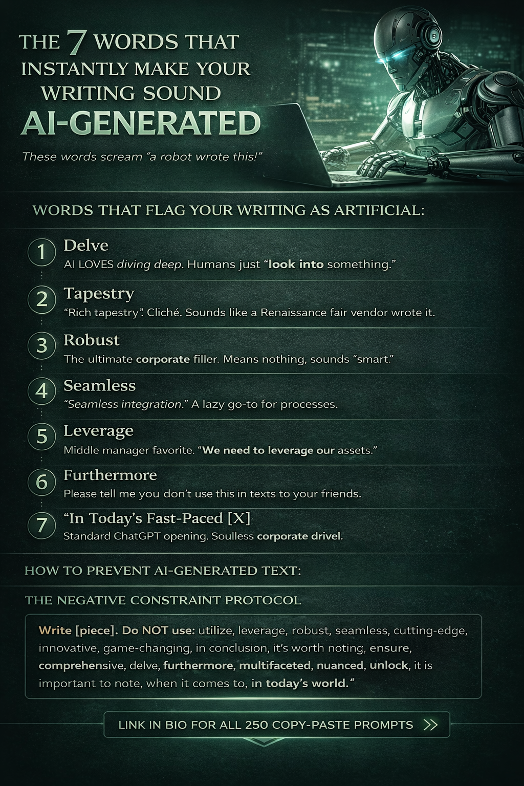 The 7 Words That Instantly Make Your Writing Sound AI-Generated