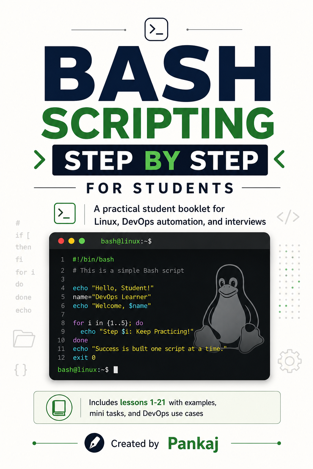 Bash Scripting Step by Step for Students
