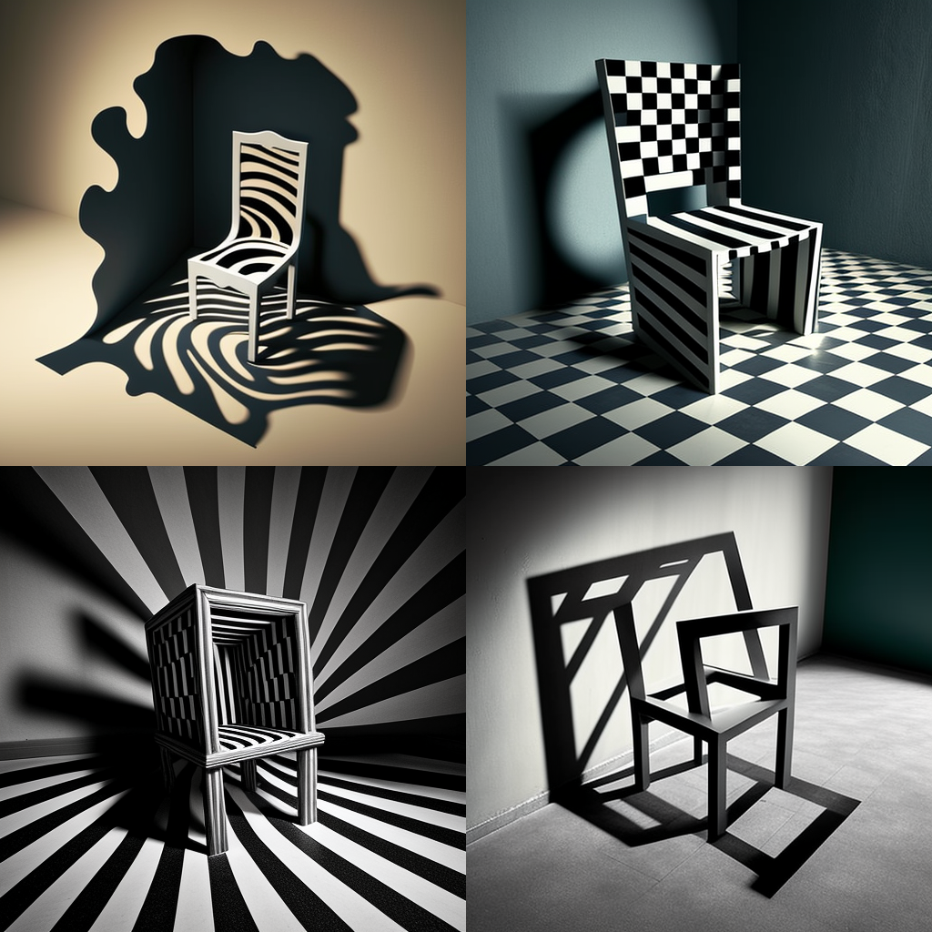 chairs, illusion