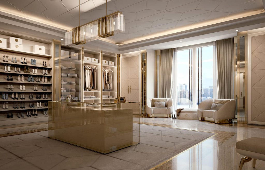 Luxury walk in closet