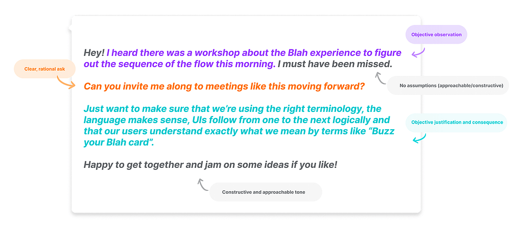 An example of asking for inclusion in upcoming meetings.