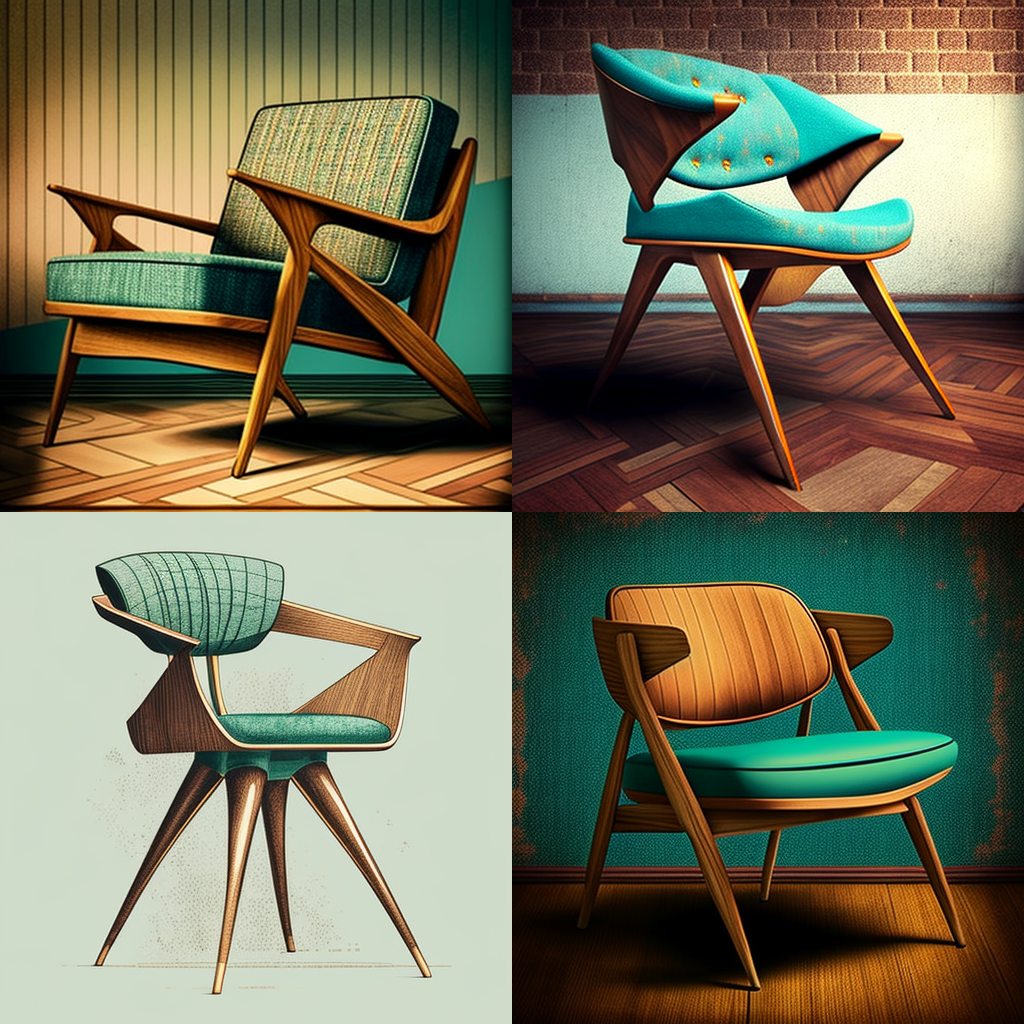 chairs, mid-century modern