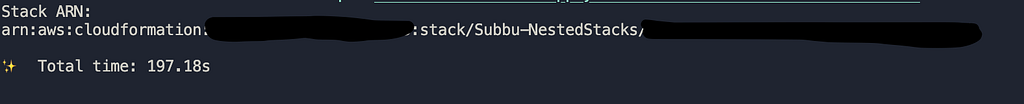 Deployed stack’s ARN