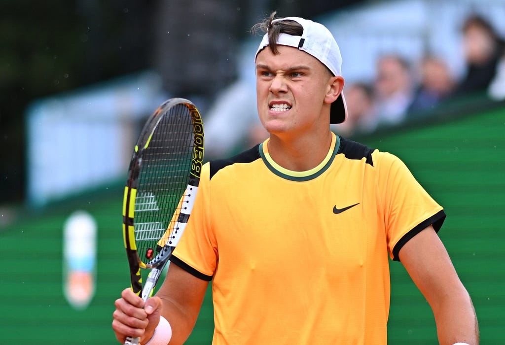 Holger Rune in a special Bumblebee kit at the ROLEX Monte-Carlo Masters, Monaco. | Image Credit: ATP Tour/X via Getty Images