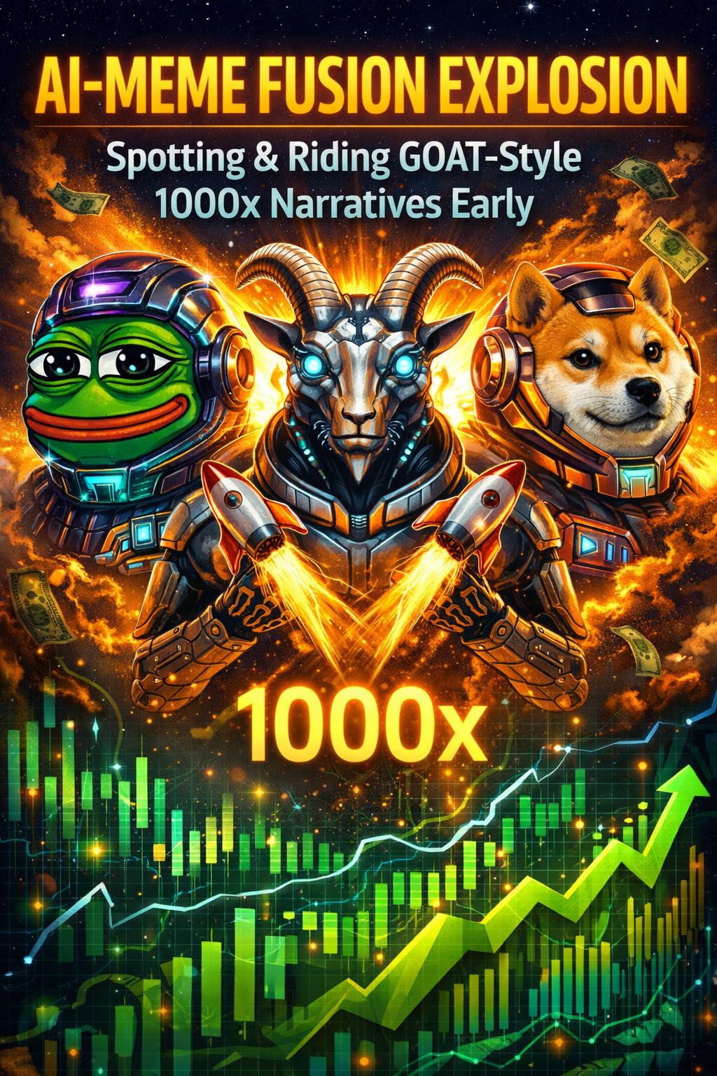 AI-Meme Fusion Explosion: Spotting & Riding GOAT-Style 1000x Narratives Early