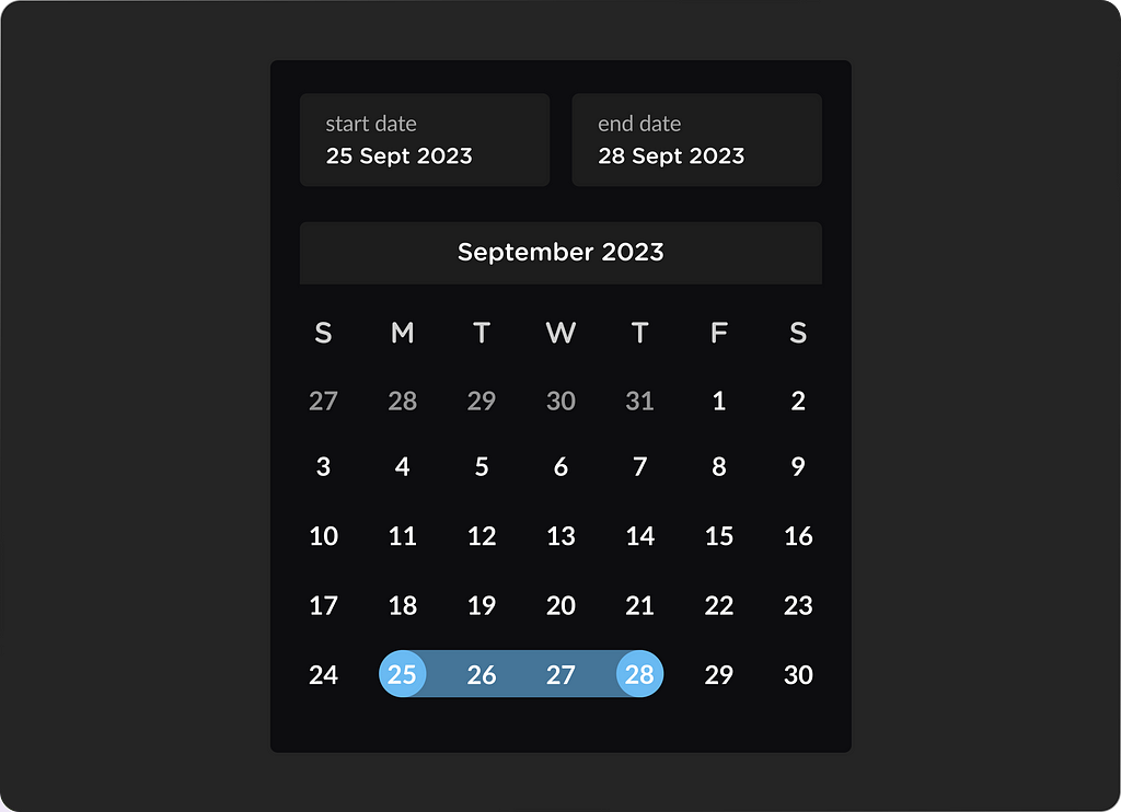 100 days of Daily UI Day 80-date picker