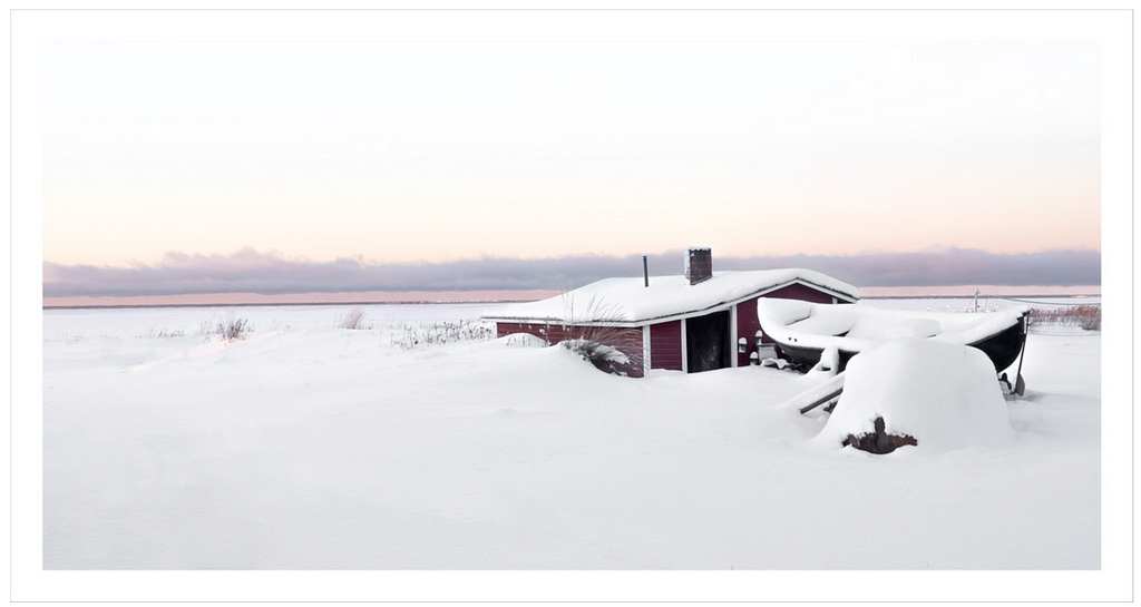 Finland — House covered by snow exhibition photo