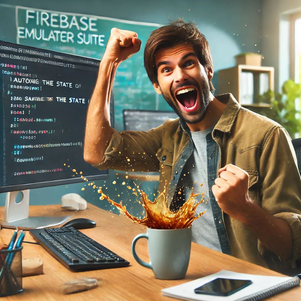 A software engineer who is quite excited about using a script to automate the process of starting and stopping the Firebase Emulator Suite.