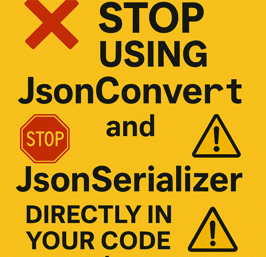 ❌ Stop Using JsonConvert and JsonSerializer Directly in Your Code — Here’s Why ⚠️