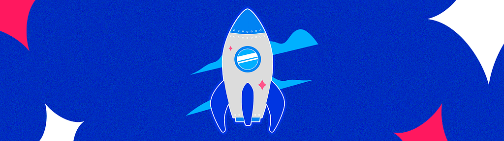 Ilustração de um foguete subindo, representando o valor crescimento.