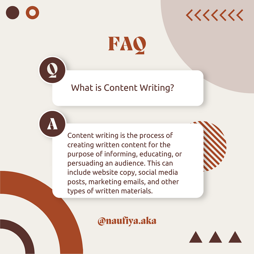 FAQ in Content Writing