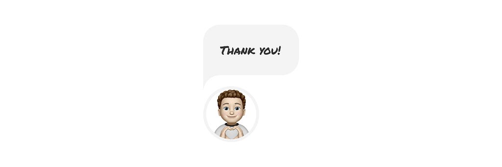 Thank you emoji