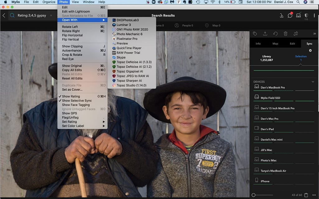 Mylio lets you export to other image editors
