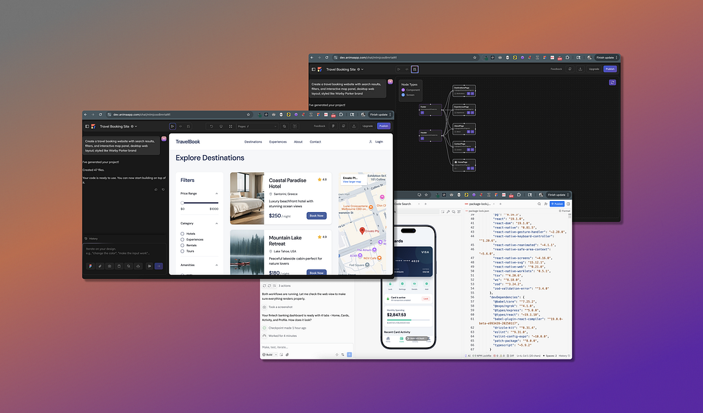 Creating AI-prototypes in Anima and Replit tools