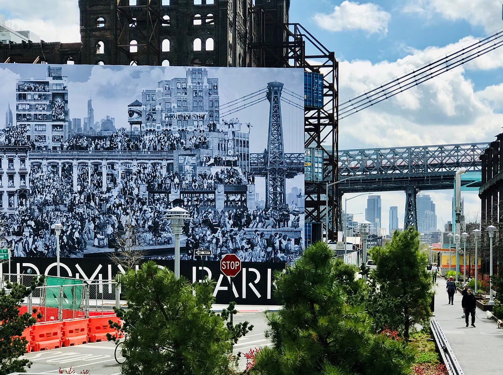 The new Domino Park in Brooklyn, the only new park in a decade of surging densification