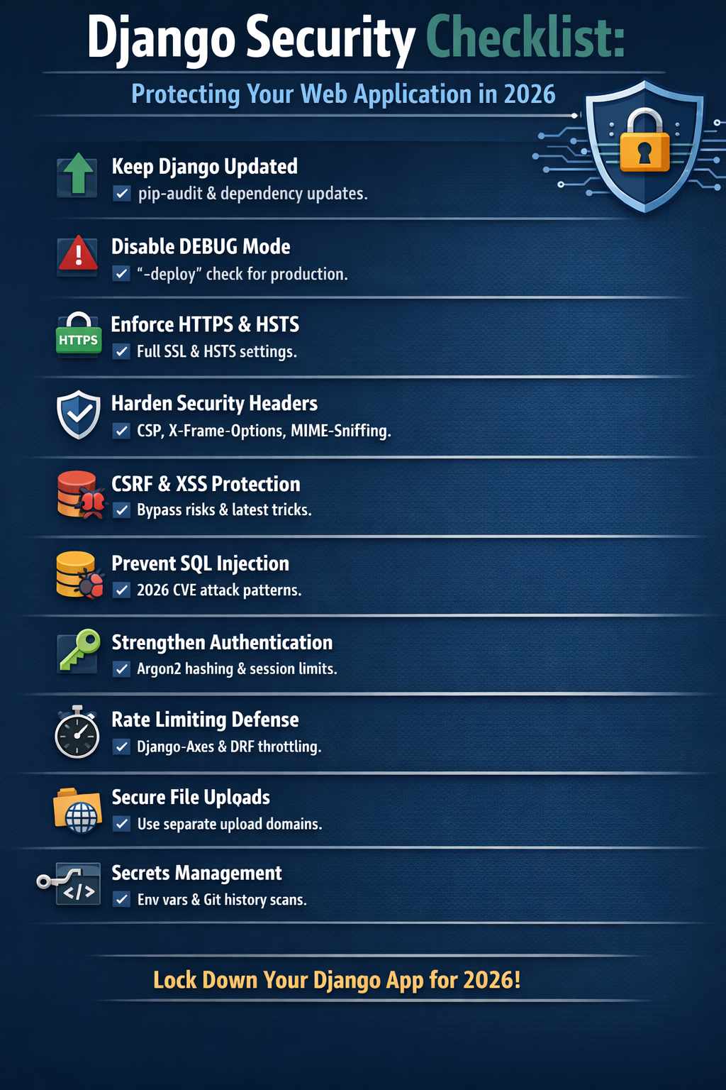 Django Security Checklist: Protecting Your Web Application in 2026