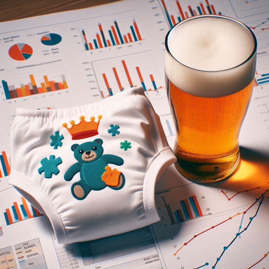 Beers next to Diapers? Hidden Association Rules uncovered by MBA.