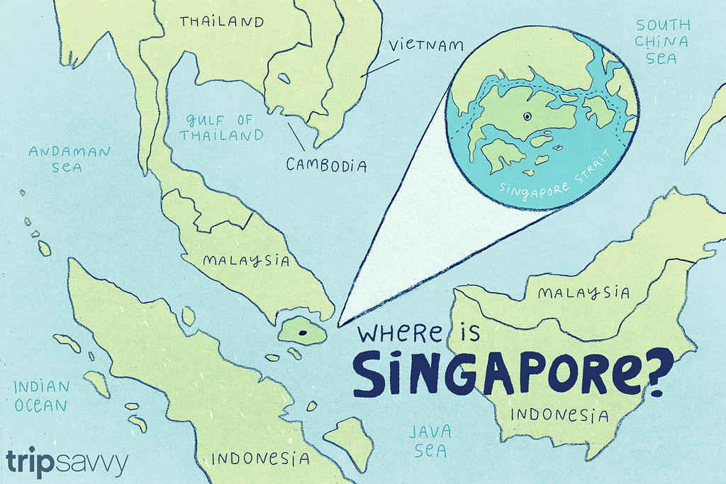 map of singapore and surrounding countries