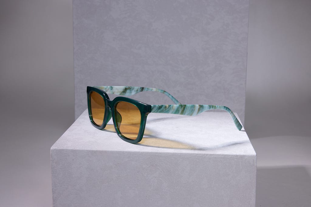 Green Full Rim Wayfarer Sunglasses