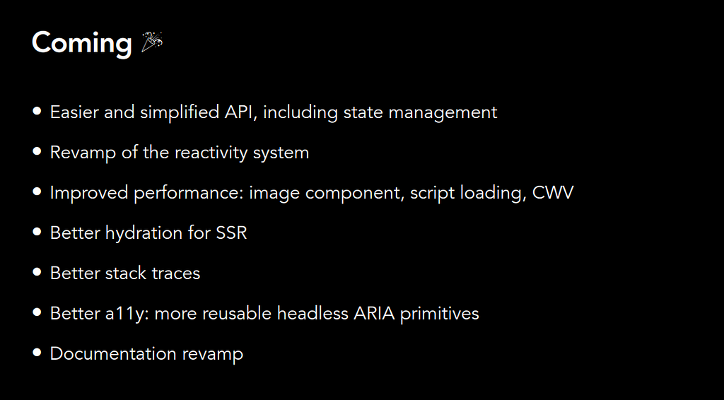 Angular near term objectives