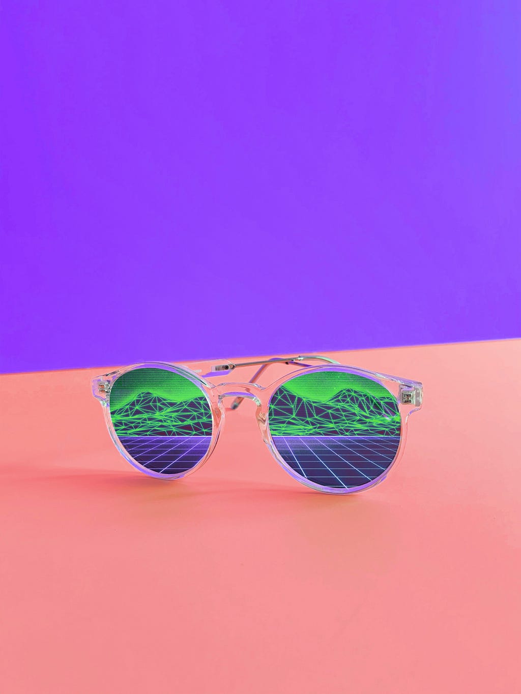 glasses with futuristic theme