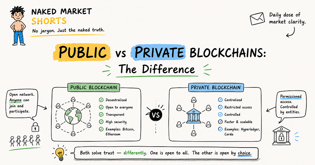 Blockchain publique vs privée : La différence