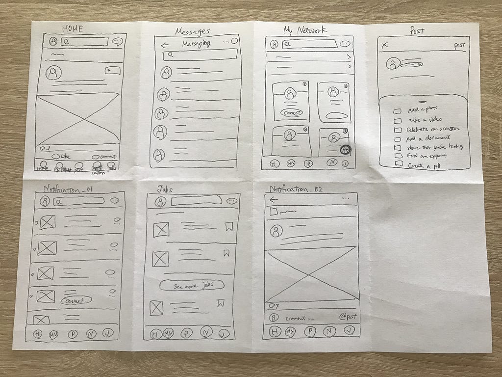 Lo-fi wireframing