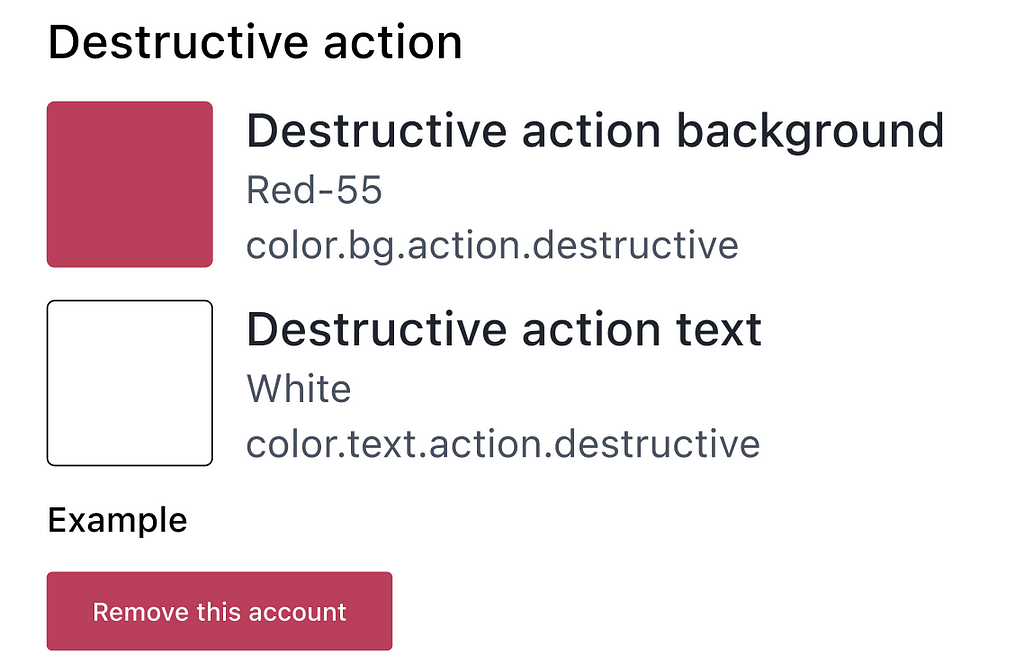 An example of how we might use the new palette to create design tokens that would enable easier coding in the future