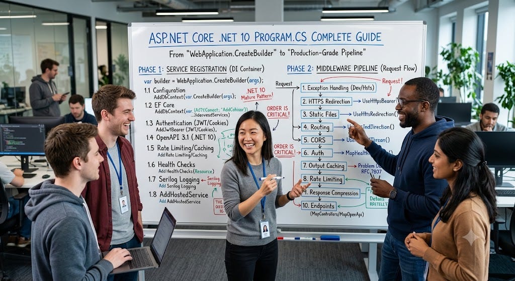 ASP.NET Core .NET 10 Program.cs Explained: The Complete Guide to Everything You Can Configure