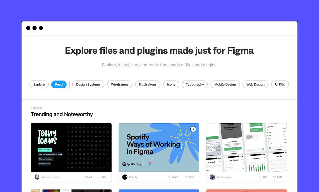 A screen-grab of the Figma Community