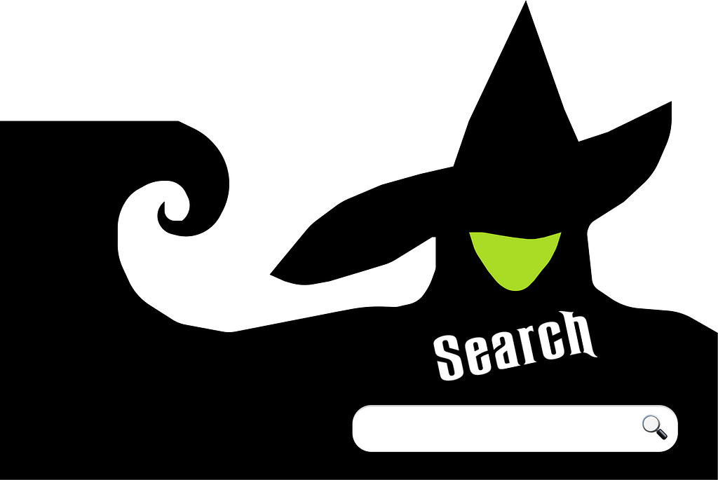 Empty search bar with a Wicked (the musical) theme