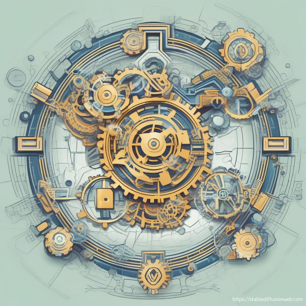 Cogs inside a circle, representing lessons learned.