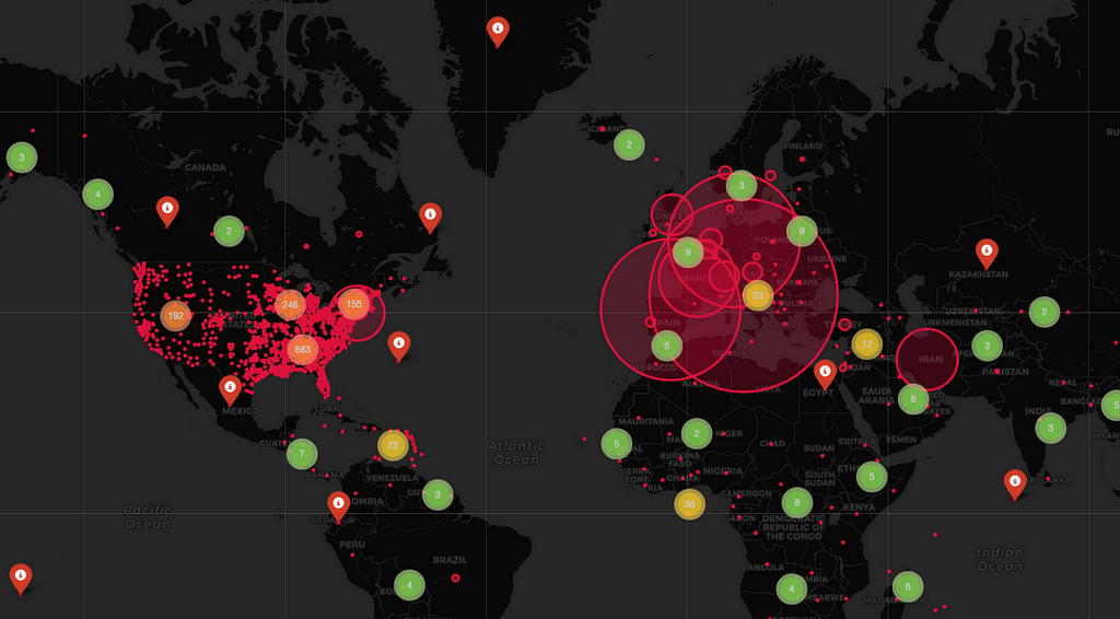 Coronavirus Map Spread