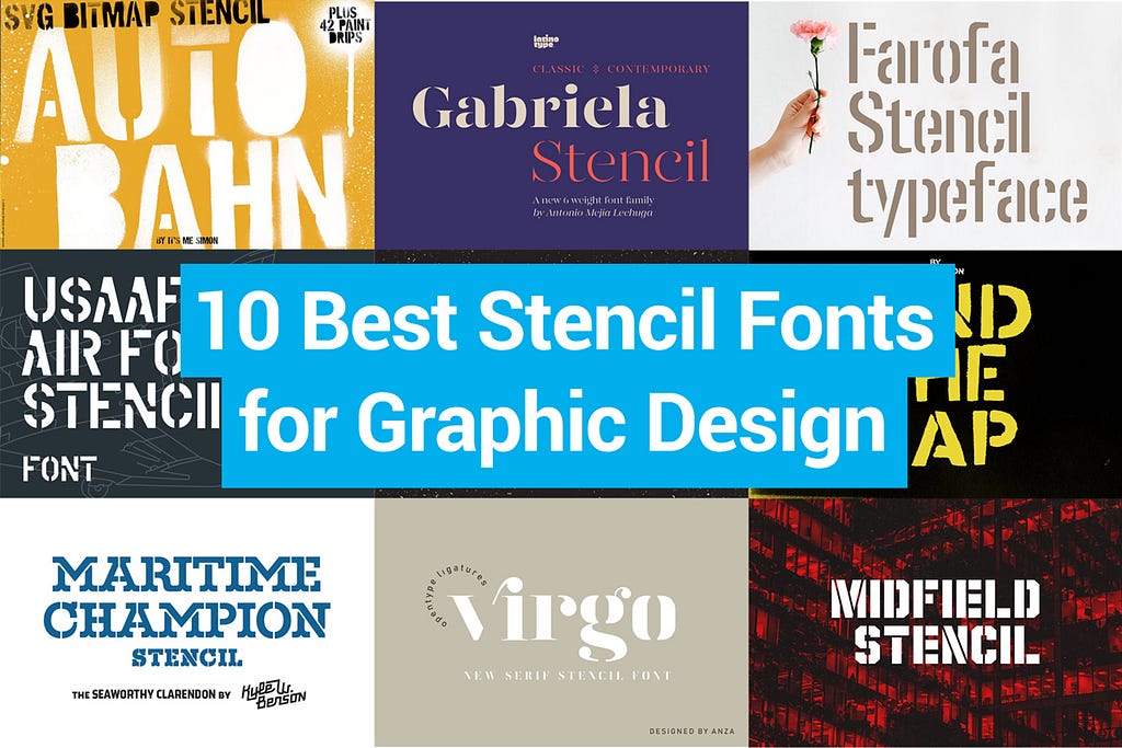 Top 10 Stencil Fonts for Graphic Design