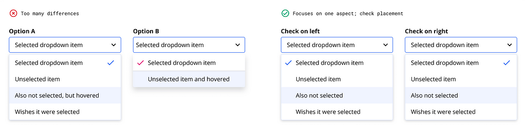 Example of a vote that is too broad in nature vs a properly scoped vote on one specific feature or element