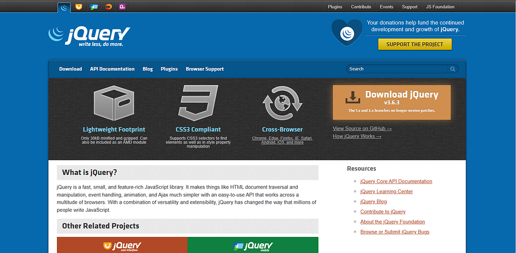 jQuery is a popular JavaScript library that simplifies HTML document manipulation and event handling.