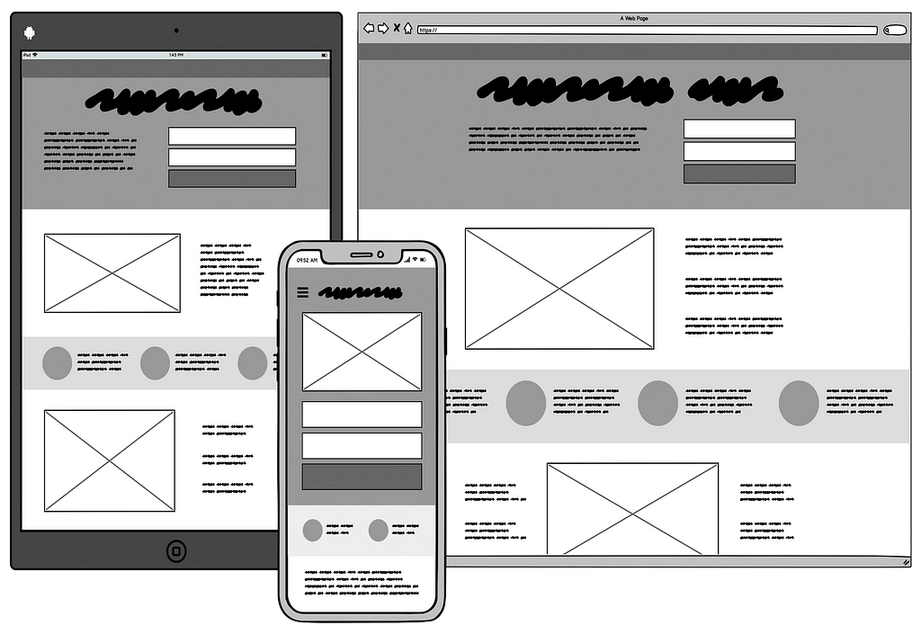 Typically Wireframes Looks like The System Of Various Components.