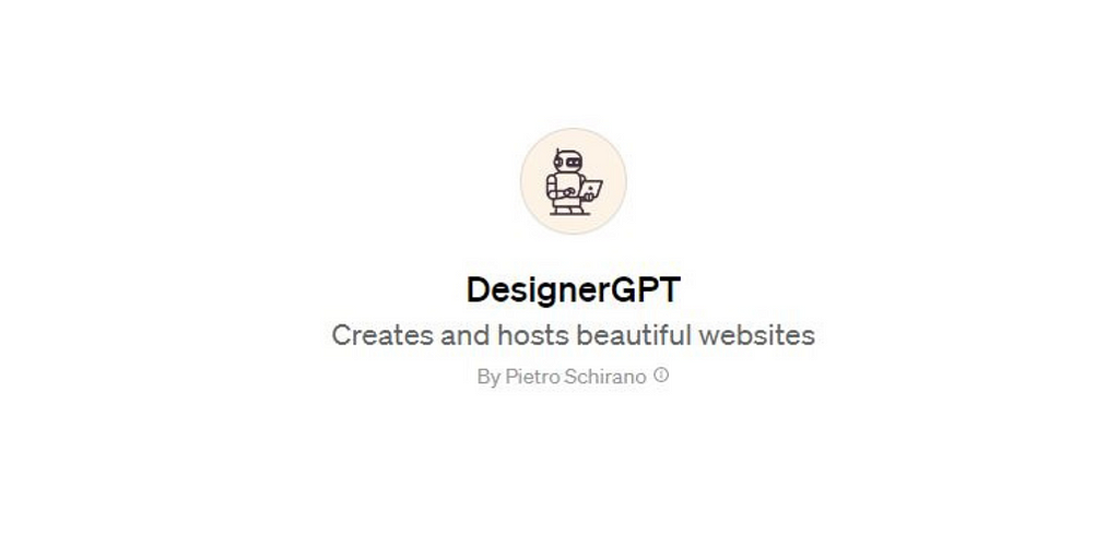 DesignerGPT, a ChatGPT Plugin for creating websites