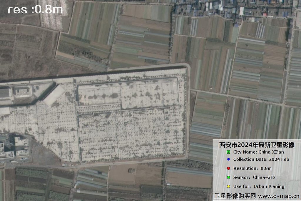 0.8m GF2 satellite images of Xi’an in City in Feb, 2024