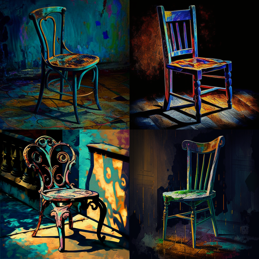 chairs, neo-impressionism