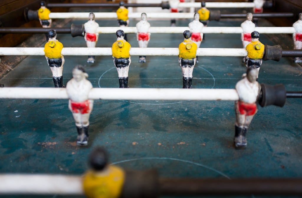Picture of a foosball table