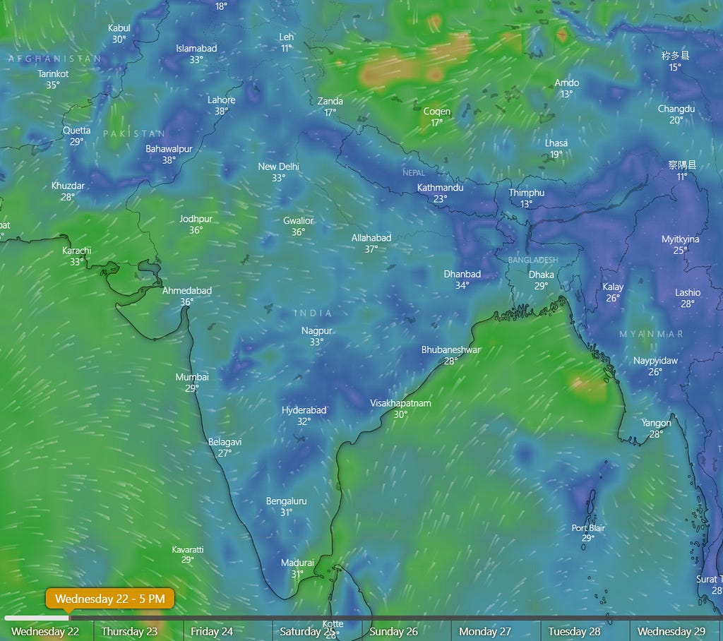 Live Weather Map of India @ https://www.windy.com/?gfs,2020-07-23-08,22.687,91.655,5