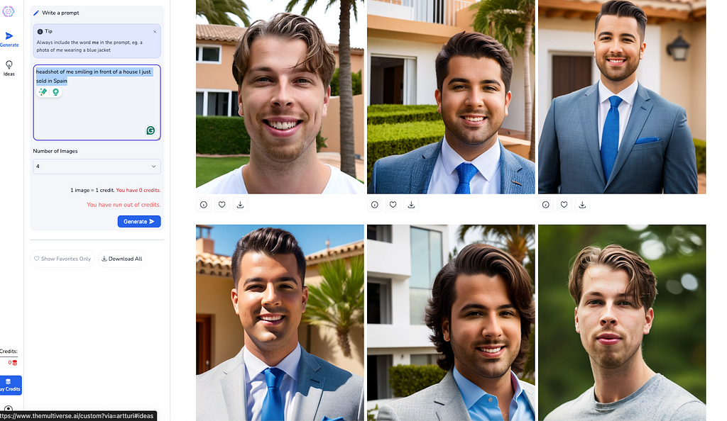 Random AI realtor images of other people by accident