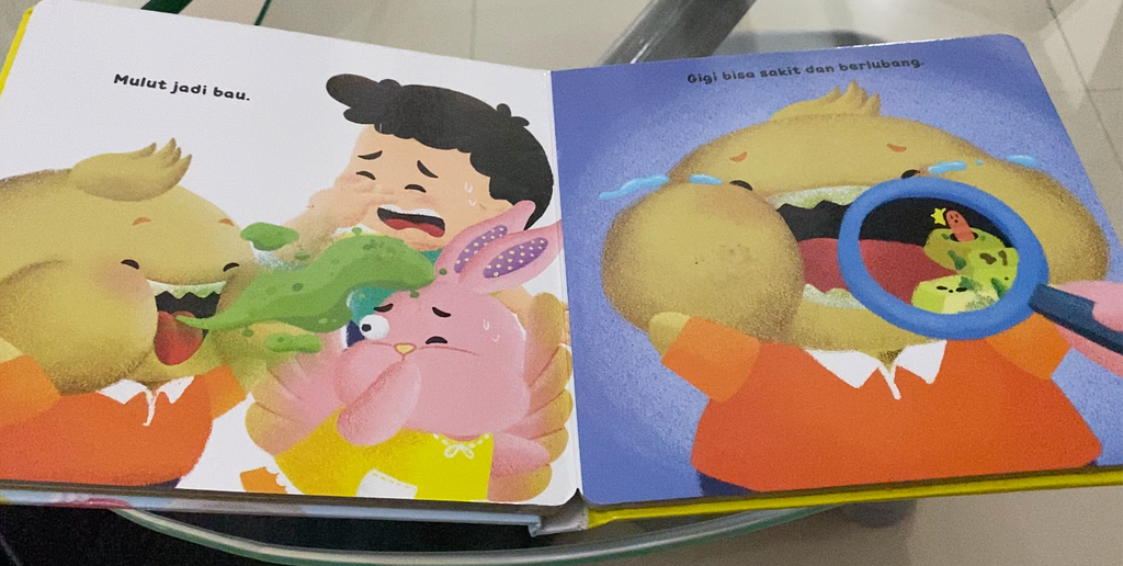 Indonesian story book about dental care