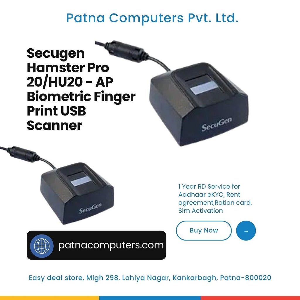 Secugen Hamster Pro 20 AP Fingerprint Scanner For Aadhar