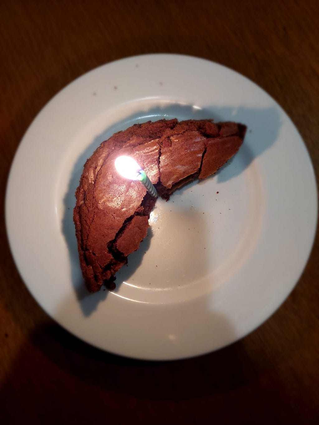 Home-made chocolate cake on husband’s birthday